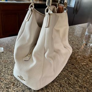 White Coach Hobo Slouchy Bag